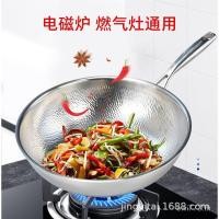 ราคา กระทะ กระทะทําด้วยมือ Kang Titanium Pure Titanium Non-Stick กระทะไทเทเนียมไม่เคลือบค้อนรูปแบบควันน้อยรอบด้านล่างกระทะกระทะ LXPD (54651953012)