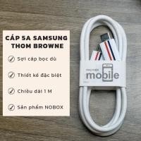 ราคา สายชาร์จเร็ว Samsung 5A THOME BROWNE แท้ หุ้มร่ม ยาว 1 เมตร ปลาย C 2 แบบ (43913489130)
