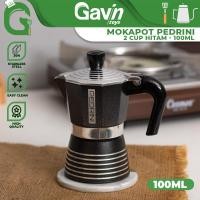 ราคา Pedrini Mokapot Black 100ml Infinity Moka Pot 2 Cup เครื่องชงกาแฟอิตาลี (42555734174)