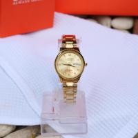 ราคา Longbo นาฬิกา สายสแตนเลสทอง มีวันมีวันที่ ขอบเรียบ โรมัน 12 3 6 9 นอกนั้นหมุดเพชร (มี 2 ขนาด) (20891527867)