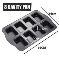 ราคา สจ ถาดอบ8ช่องถาดบราวนี่ปอนด์ถาดเค้กถาดอบขนมปังแม่พิมพ์มินิปอนด์เค้กมินิขนมปังบราวนี่กระทะ (57302404683)