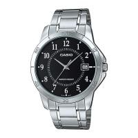 ราคา Casio Standard นาฬิกาข้อมือผู้ชาย สายสแตนเลส รุ่น MTP-V004,MTP-V004D,MTP-V004D-1B,MTP-V004D-1BUDF - สีเงิน (1331418272)