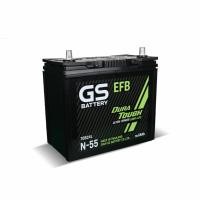 ราคา แบตเตอรี่รถยนต์ รุ่น N-55 จากค่าย GS BATTERY รองรับระบบ Start and Stop (45850210941)