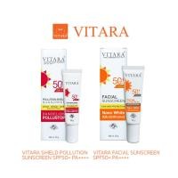 ราคา ครีมกันแดด Vitara Facial Sunscreen Nano White / Pollution Shield ไวทาร่า เฟเชียล ซันสกรีน ครีมทากัน (23983336740)
