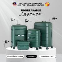 ราคา Polypropylene Unbreakable กระเป๋าเดินทางชุด 14 นิ้ว 20 นิ้ว 24 นิ้ว 28 นิ้วกระเป๋าเดินทางกระเป๋าเดินทางกระเป๋าเดินทาง Beg Bagasi anti pecah (43158083597)