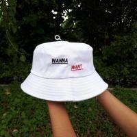 ราคา หมวก bucket หมวกบักเก็ต wanna want สีขาว สวยๆเท่ๆ น่ารักสไตล์ฮิปเตอร์ (1694264792)