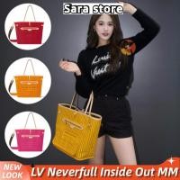 ราคา หลุยส์วิตตองLouis Vuitton LV กระเป๋ารุ่น Neverfull Bandoulière Inside Out MM ถุงช้อปปิ้ง (48800966506)