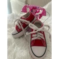 ราคา [รองเท้ามือ 2 ลูกสาว] รองเท้าผ้าใบเด็ก Converse สีแดง (25380941667)