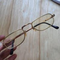 ราคา แว่นกันแดดวินเทจ กรอบแว่นตาญี่ปุ่น Harajuku Gold มือสอง สภาพทองยังสวย ติดเลนส์สายตาไม่ทราบค่าสายตา เน้นขายกรอบ (18386858749)