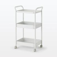 ราคา MUJI Steel Pipe Wagon Rack - ชั้นวางแบบเคลื่อนย้ายได้ 3 ชั้น (สีเทาอ่อน) (28763323432)