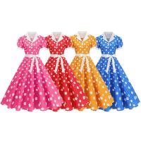 ราคา ฝรั่งเศสย้อนยุคเฮปเบิร์นสไตล์ลายจุดชุดหญิงย้อนยุคสง่างามพรหมพรรคชุด (55652538963)