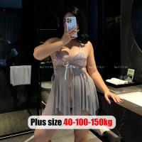 ราคา ★ชุดนอนไม่ได้นอนสาวอวบ ชุดนอนเซ็กซี่ผู้หญิง คล้องคอ ผ้าตาข่าย ซีทรู สายผูกโบว์ ชุดนอนคนอ้วนไซส์ใหญ่ ชุดยั่วผัวเซ็กซี่ (25873268511)