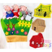 ราคา หุ่นถุงมือเล่านิทานลูกหมู 3 ตัว #019-1D (943907927)