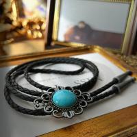 ราคา Retro High-End Polo Tie Western Denim Polo Bow Tie bolo Tie คอเสื้อเชือกจี้คู่อุปกรณ์เสริม (51852640215)