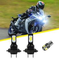 ราคา 3x LED Headlight Parking Lights Bulbs Set White For Yamaha YZF R3 2015-2018 (55652334910)