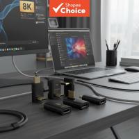 ราคา Hagibis USB C to Type-C Adapter 80Gbps 8K PD240W มุมขวา 90 องศา USB4 สําหรับ Thunderbolt 4/5 iPhone 16 Pro ROG Ally Steam Deck Tablet Laptop (53950620436)