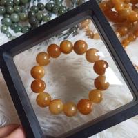 ราคา burmeseajade หยกน้ำผึ้งพม่าแท้ สีสวยมาก ขนาด14มม (24303313141)