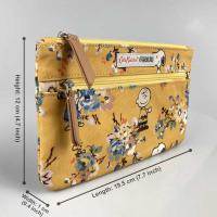 ราคา ❤ Cath Kidston X Peanuts รุ่นพิเศษผ้าใบถุงซิปคู่ Snoopy Kingswood Rose (29105201784)