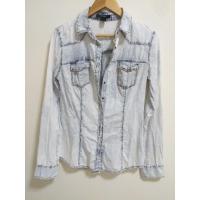 ราคา เสื้อเชิ้ตยีนส์ผู้หญิง งานฟอกผ้าสวยมาก foreVer.21 มือ2 สภาพดี มีตำหนิรอยเปื้อยที่คอตามรูปสุดท้ายค่ะ (21383321059)