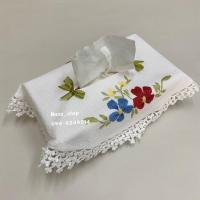 ราคา ผ้าคลุมกล่องทิชชู่ ที่ใส่กล่องกระดาษทิชชู(ผ้าฝ้ายปักลวดลายสวยงาม) (3277036968)