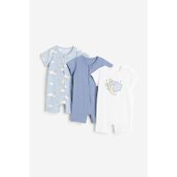 ราคา H&M(เอชแอนด์เอ็ม) ชุดนอนหมีคอตตอน แพ็ค 3 ชิ้น Infants 3-pack cotton sleepsuits 1126406_13 (28526621254)