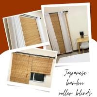 ราคา กว้าง 150 มู่ลี่ มู่ลี่ไม้ไผ่ ม่านบังตา กันแดด มู่ลี่กันแดด แต่งบ้าน มู่ลี่บังตา ม่านมู่ลี่ไม้ไผ่ bamboo shades roller (21348534038)