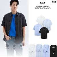 ราคา AIIZ (เอ ทู แซด) - AIIZ เสื้อเชิ้ตแขนสั้นลายพิมพ์กราฟิก AIIZ Men's Graphic Printed Short Sleeve Shirt (27293630544)