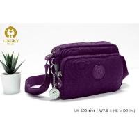 ราคา กระเป๋าสะพายผ้าร่ม รุ่น LK-529 ขนาด 7.5" มีทั้งหมด 3 ซิป (18105512177)