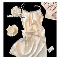 ราคา ชุดนอนHomewearแฟชั่นหวานขนาดบวก สาวชุดนอนกับแผ่นหน้าอกสลิง สไตล์ผ้าไหมน้ําแข็ง Coolชุดนอนผู้หญิงเซ็กซี่Pure Desire 3304 (42709441625)