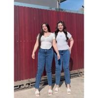 ราคา กางเกงยีนส์ขาเดฟแถบข้าง (25242697075)