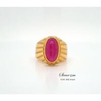 ราคา แหวนพลอยแดงทับทิม แหวนชายงานทองแท้90% มีใบรับประกันทางร้านทุกชิ้น (3354705937)