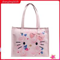 ราคา Sanrio Hello Kitty Kawaii Leopard Print KT Cat PU กระเป๋าถือ กระเป๋าสะพายไหล่ หูหิ้ว ขนาดใหญ่ จุของได้เยอะ สําหรับคุณแม่ (56601850707)