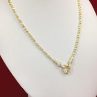 ราคา สร้อยคอเม็ดอิตาลีลายเม็ดมะยมหัวจรวดลายครึ่งวงกลมฝังเพชร 2 กษัตริย์ ความยาว 18 นิ้ว ฟรีถุงกำมะหยี่ (8651257686)