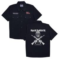 ราคา KEMEJA Iron Maiden Band Workshirt Shirt Premium Mens Work Shirt Patch Baby Canvas Snap Zipper (40274034423)