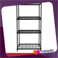 ราคา "อย่ารอช้า! ชั้นตะแกรงเหล็กอเนกประสงค์ 4 ชั้น รุ่น Linner-WMT ขนาด 90 x 45 x 160 ซม. สีดำ (25814826568)
