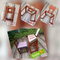 ราคา โฉมใหม่ New !! โต๊ะไม้สักทองแบบมีที่วางโน๊ต7หย่อง สามารถใช้เก้าอี้ความสูงปรกตินั่งตีขิมได้ โต๊ะพับเก็บได้สะดวก ทำจากไม้ (5540798561)