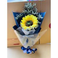 ราคา ❤️ช่อดอกทานตะวันแห้งดอกใหญ่ผสมแคสเปีย (28059063666)