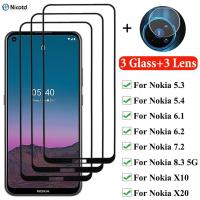 ราคา 6-in-1 กระจกนิรภัยกันรอยหน้าจอ เลนส์กล้อง 5.4 สําหรับ Nokia 5.3 8.3 5G 7.2 6.2 Nokia X10 X20 (17370236333)