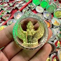 ราคา พญาครุฑมหาอำนาจ หลวงปู่หมุน วัดบ้านจาน เนื้อกะไหล่ทองเลี่ยมกรอบเรท (42468375103)