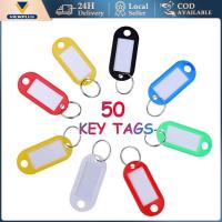 ราคา 50ชิ้นแยกแหวนพลาสติกที่มีสีสัน รหัส แท็กชื่อบัตรป้ายผู้ถือที่สําคัญชื่อแท็กพวงกุญแจแหวนพวงกุญแจ (27754616385)