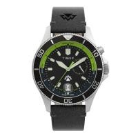 ราคา TIMEX TW2W21900 Expedition North Slack Tide นาฬิกาข้อมือผู้ชาย สายหนัง สีดำ/เขียว หน้าปัด 41 มม. (23387403007)