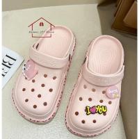 ราคา รองเท้าแตะ รองเท้าหัวโต สำหรับผู้หญิง ยางนิ่ม แบบสวม มีให้เลือก 3 สี (50152611098)