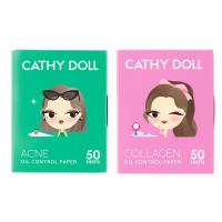 ราคา เคที่ดอลล์ กระดาษซับหน้ามัน แผ่นซับมัน 50แผ่น เนื้อสัมผัสเนียนนุ่ม Cathy Doll Oil Control Paper (27811485877)