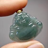 ราคา ของขลัง จี้หยกพระสังกัจจายน์สีเขียว เนื้อใส หยกแท้ jadite type a (27324893829)