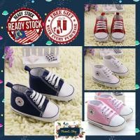 ราคา RAYA KASUT RAYA BABY PREWALKER รองเท้าเด็ก CONVERSE FOR BABY KASUT BABY CONVERSE (น้ําเงิน/ขาว/ชมพู/แดง) (57900838971)