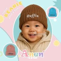 ราคา หมวกปักชื่อ หมวกบีนนี่เด็ก หมวกเด็กปักชื่อ (47152770759)
