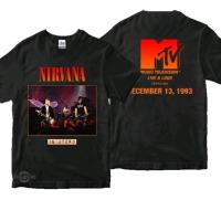 ราคา เสื้อยืดทัวร์ NIRVANA Mtv live 1993, เสื้อยืดวง Nirvana, kurt cobain vintage oversize (28809082212)