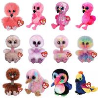 ราคา 15CM Ty Beanie Big Eyes Bird Series Ostrich Flamingo Plush Toy Kawaii Stuffed Animals Doll Kids Toys Children's Christma (28736974462)