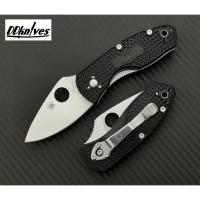 ราคา มีดพับ Spyderco Ambitious Lightweight Folding Knife Satin Plain Blade, Black FRN Handles (C148PBK) (42512004461)