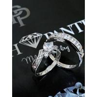 ราคา Petchpantra แหวนคู่ เพชร cz ตัวเรือนเงินชุบทองคำขาว (14286012063)